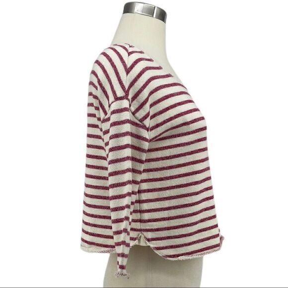 Anthropologie Moda International Striped Cropped Sweater - Picture 2 of 8